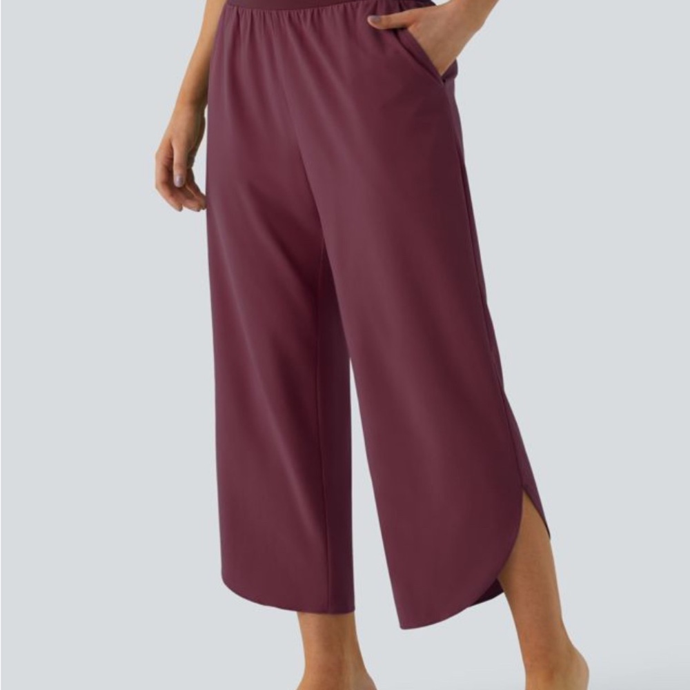 Chic Purple Wide-Leg Jumpsuit with High Waist